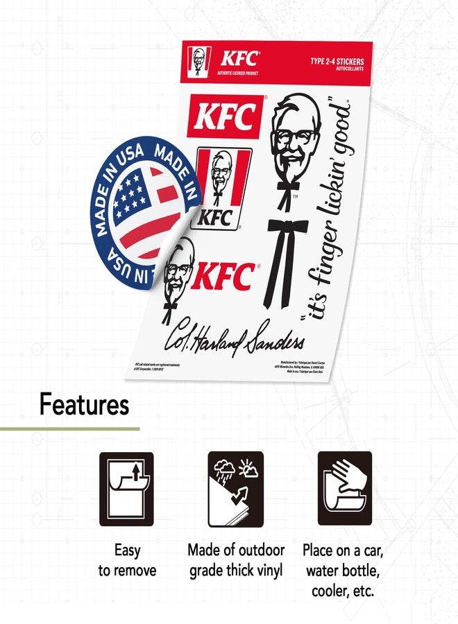Desert Cactus KFC Sticker Kentucky Fried Chicken Sticker Vinyl Decals Laptop Water Bottle Car Scrapbook T2 (Type 2-4) - Image 3