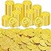 Nuesaurd 800Pcs Gold Coins Plastic Gold Coins Bulk 14 Inch Fake Coins for Rewards Tokens Pirate Coin for Party Decorations Reasure Hunt Games Adventure Theme Party Supplies - Image 2