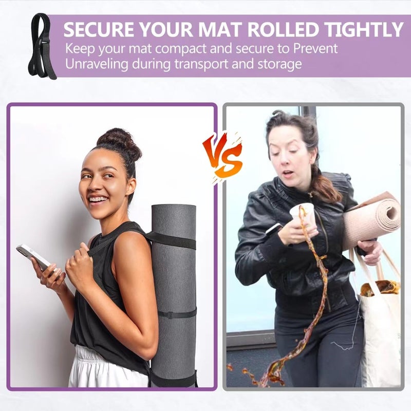 Yogaer Yoga Mat Carrier Strap  Adjustable Thick Straps Sling For Carrying Large Mats  Stretching Band - Image 3
