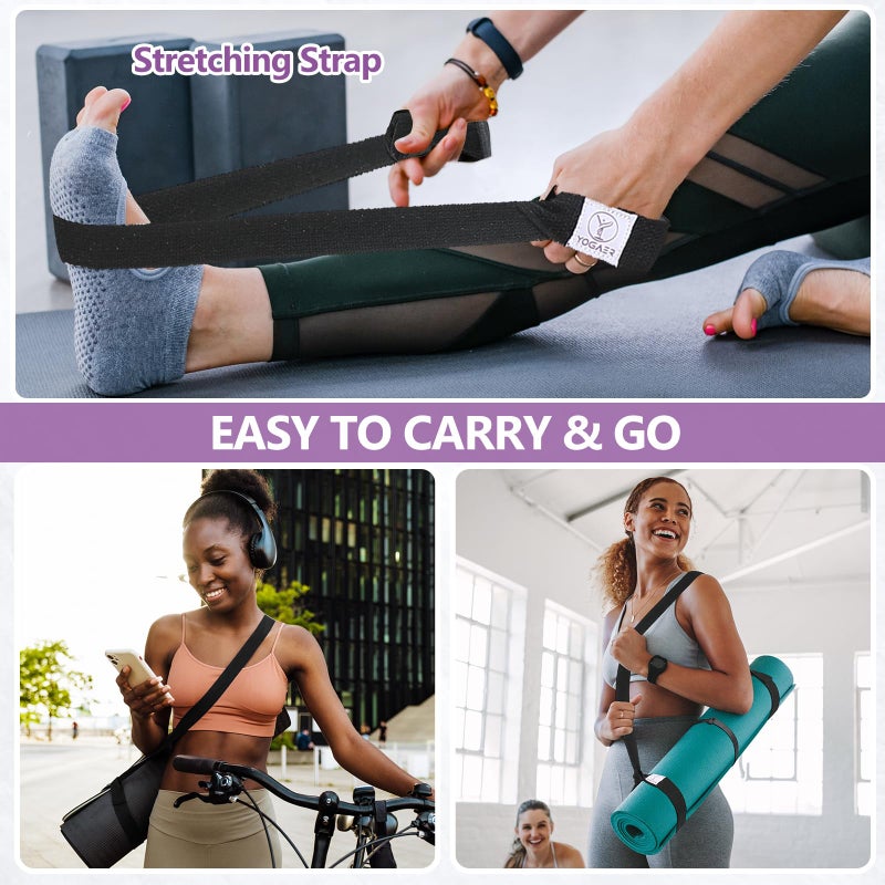 Yogaer Yoga Mat Carrier Strap  Adjustable Thick Straps Sling For Carrying Large Mats  Stretching Band - Image 4