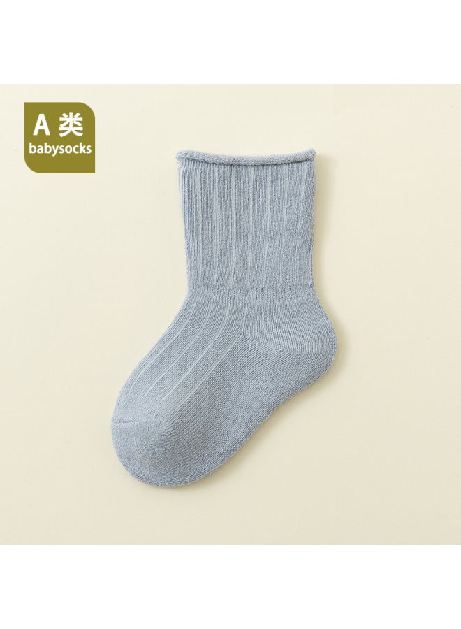 Of Autumn And Winter Terry Thickeneded Baby Mid-tube Loose Mouth Type A Cotton Floor Socks For Newborn Infants And Young Children 6