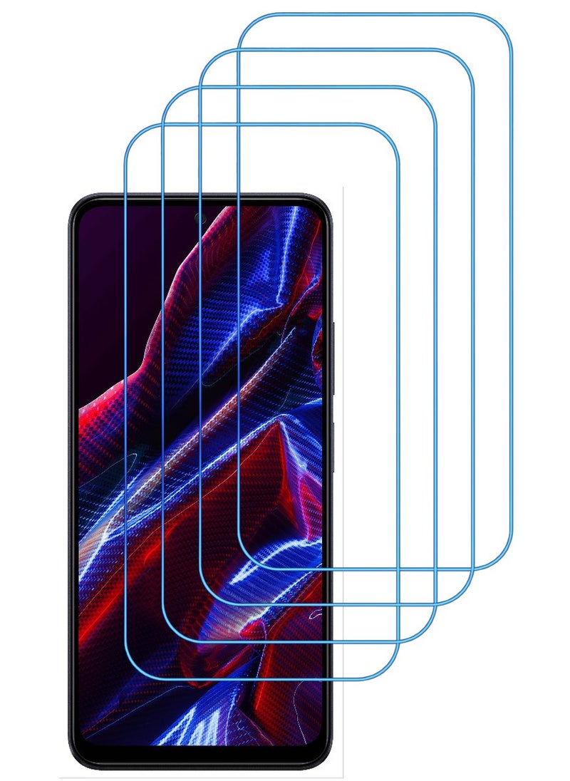 أكاليكس 4 قطع، حماية شاشة،  لهاتف شاومي Poco X5 ، جودة ممتازة. - Image 1