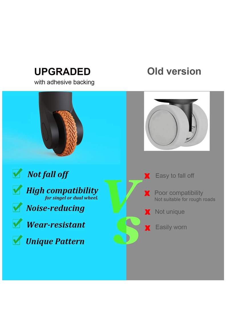 10Pack Luggage Wheel Silicone Adhesive Covers for Suitcase,Waterproof Ultra Sticky Backing, Fits Most 4/8 Wheels Carry-on Luggage, Anti-Shedding Silent Wheel Cover (Blue) - Image 5