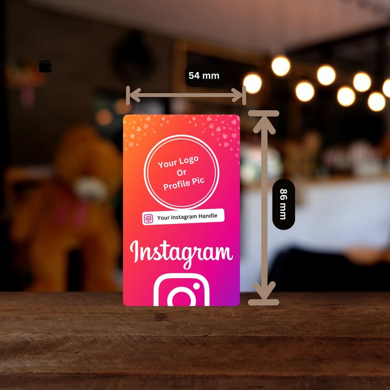 Tinydabba Custom Instagram NFC Card | With QR | With Logo & handle | 4K UV Printed - Image 4