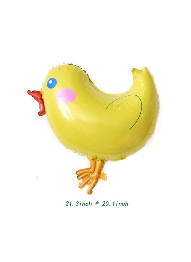 MORNDEW - 3 Pcs Chicken Shape Farm Animal Foil Balloon For Children Birthday Party Baby Shower Wedding Party Decorations - Image 1