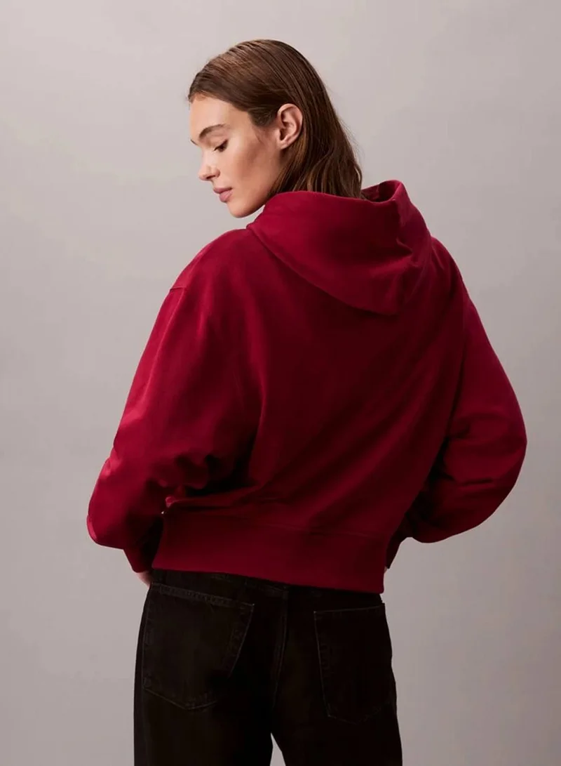 Calvin Klein Magenta Jewel Premium Terry Hoodie for Women | Best Price UAE