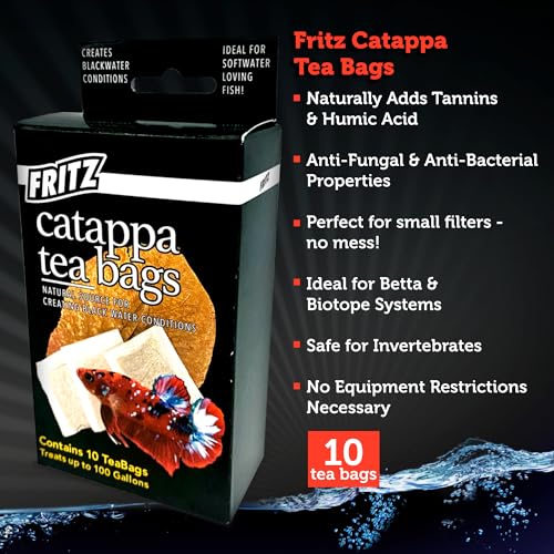 Fritz Aquatics Betta Botanicals for Betta and Community Fish Aquariums (Cattapa Tea Bags - 10ct) - Image 2