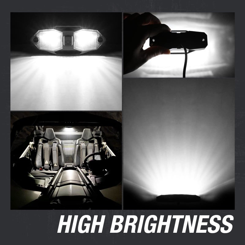 ACEC SHOP UTV Dome Light 12V Universal Roll Bar Mount LED Dome Light UTV Interior Light Utility Roll Cage Dome Light Bar Map Light Courtesy Light for UTV Polaris RZR Ranger SxS Wrangler Truck - Image 5