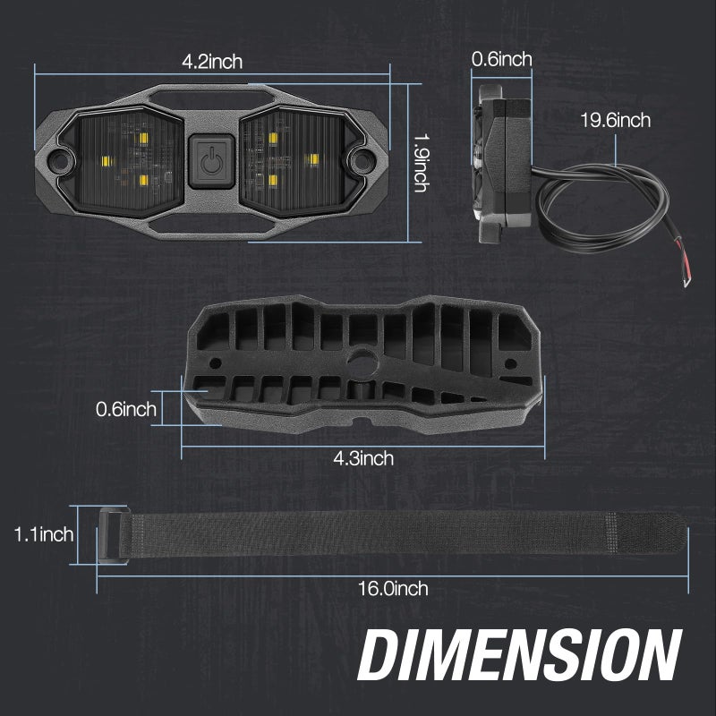 ACEC SHOP UTV Dome Light 12V Universal Roll Bar Mount LED Dome Light UTV Interior Light Utility Roll Cage Dome Light Bar Map Light Courtesy Light for UTV Polaris RZR Ranger SxS Wrangler Truck - Image 2
