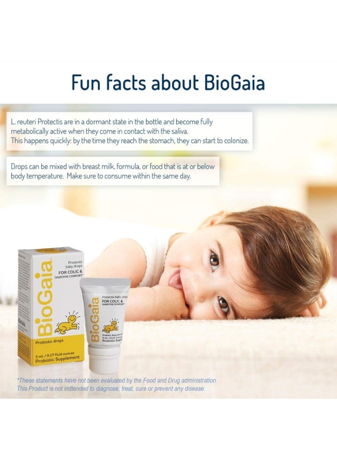 بيوجايا بروتيكتيس بيبي، قطرات بروبيوتيك، 100 مليون وحدة تشكيل مستعمرة، 0.17 أونصة سائلة (5 مل) - Image 3