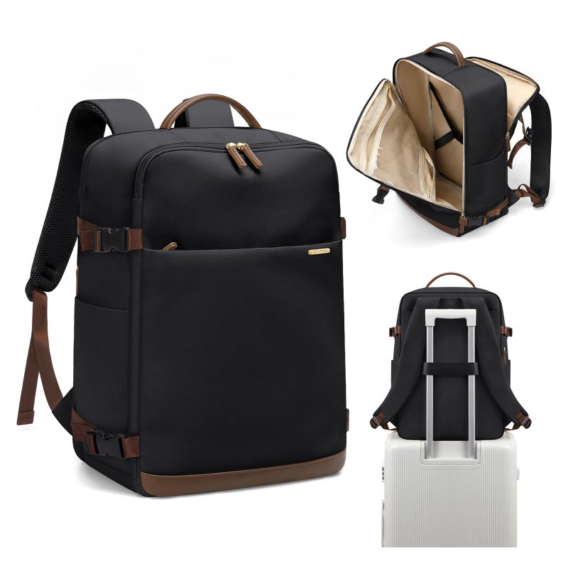GOLF SUPAGS Travel Backpack for Women Men 30L Backpack with 173 Inch Laptop Compartment TSA Approved Large Capacity Daypack for Travel Business Hiking Black - Image 2