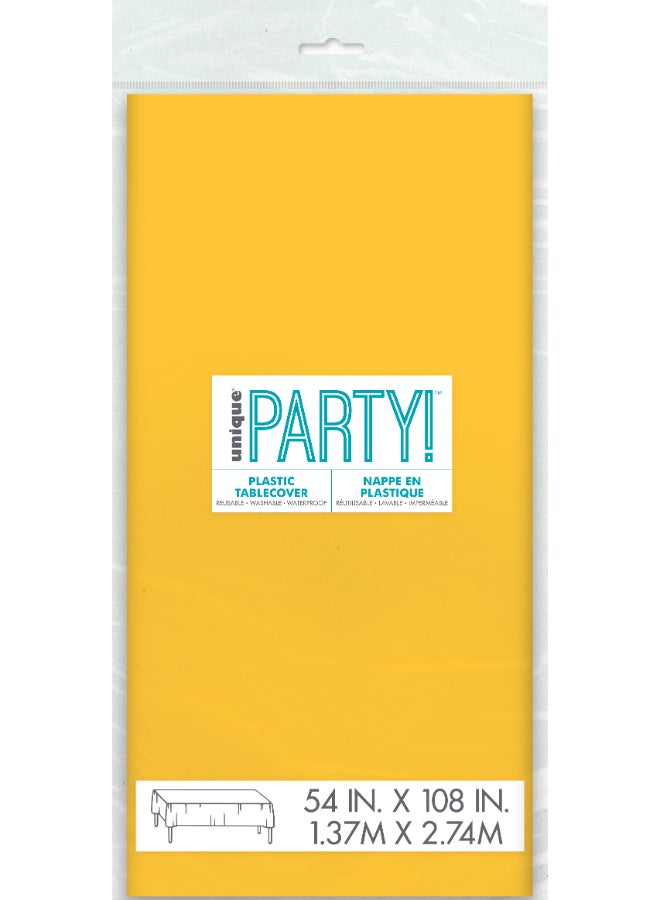 Unique Sunflower Yellow Plastic Table Cover - Image 2