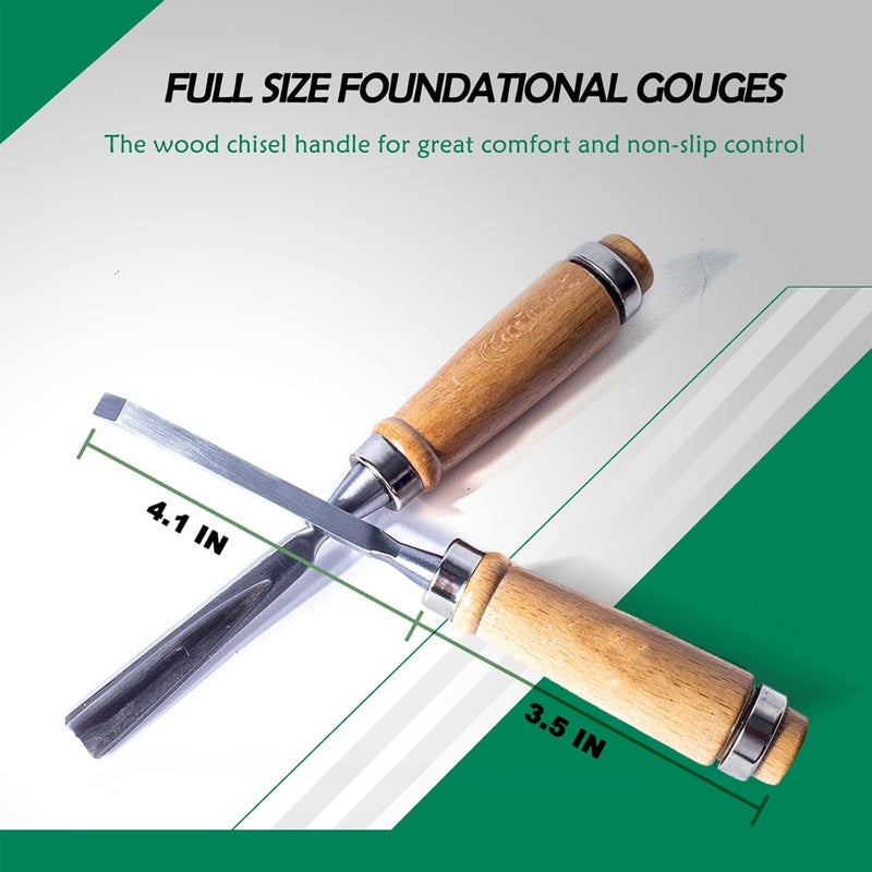 Monkey King Bar -12pcs Wood Carving Chisel Set- Sharp Woodworking Tools with Case Storage - Image 2