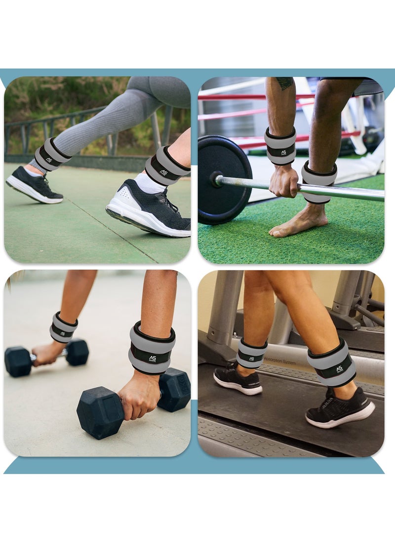 Sphere Ankle Weights With Adjustable Straps For Men & Women 0.5Kg- 2.5Kg In Pair - Wrist & Leg Weights For Jogging, Running, Aerobics, Gymnastics, Fitness Exercise, Workouts