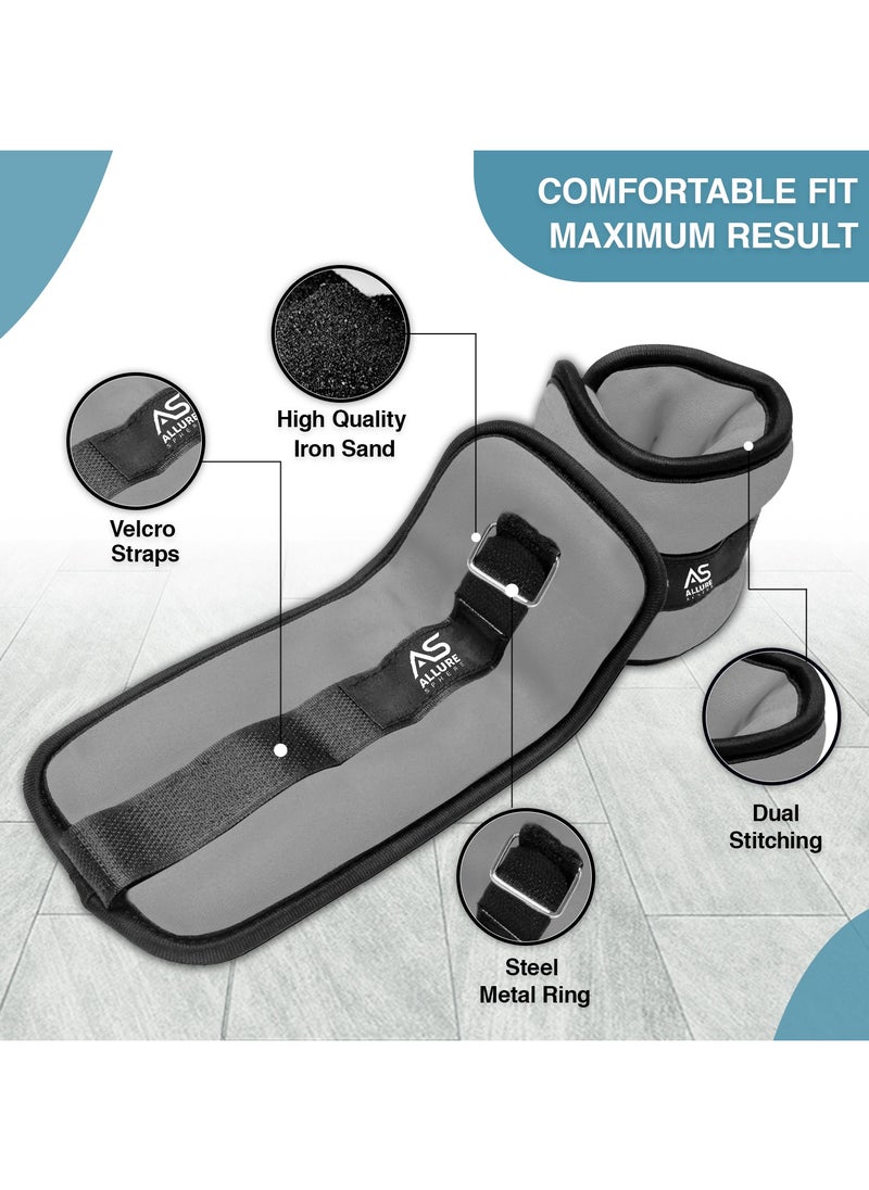 Sphere Ankle Weights With Adjustable Straps For Men & Women 0.5Kg- 2.5Kg In Pair - Wrist & Leg Weights For Jogging, Running, Aerobics, Gymnastics, Fitness Exercise, Workouts