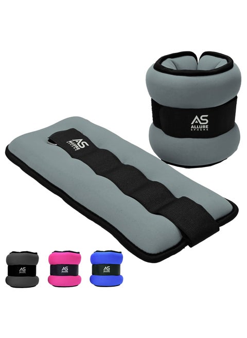 Sphere Ankle Weights With Adjustable Straps For Men & Women 0.5Kg- 2.5Kg In Pair - Wrist & Leg Weights For Jogging, Running, Aerobics, Gymnastics, Fitness Exercise, Workouts