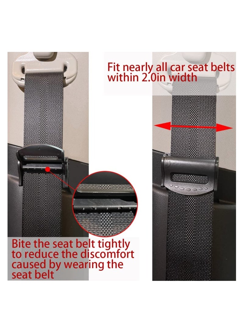 SYOSI Car Seat Belt Clip, 4 Pack Seatbelt Adjuster for Adults, Comfort Universal Auto Shoulder Neck Strap Positioner (Black)  - Image 3