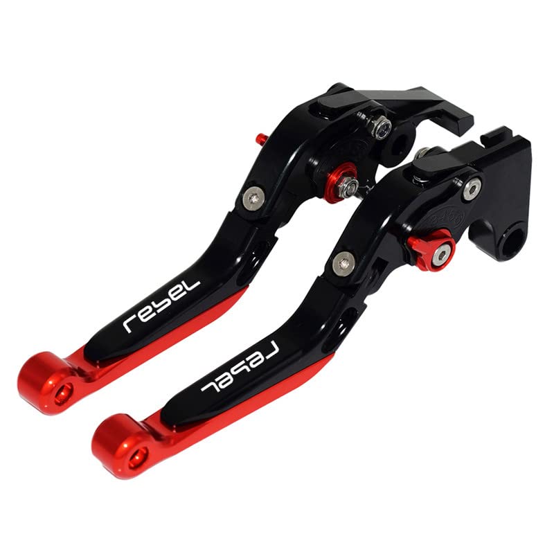 XIDAODIT Motorcycle Folding Extendable Adjustable Clutch Brake Levers for CMX 500 Rebel500 Rebel300 CMX300 20172022Red - Image 1