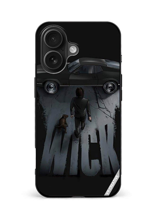 VR CREATIVE Protective Case Cover For Apple iPhone 16 John Wick Design Multicolour