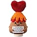 Seenelling Volcano Crochet Volcano Heart Crochet Doll with Card Stuffed Animal Funny Handmade Encourage Desk Decor Romantic for Him Husband Men Boyfriend Women - Image 2