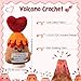 Seenelling Volcano Crochet Volcano Heart Crochet Doll with Card Stuffed Animal Funny Handmade Encourage Desk Decor Romantic for Him Husband Men Boyfriend Women - Image 4