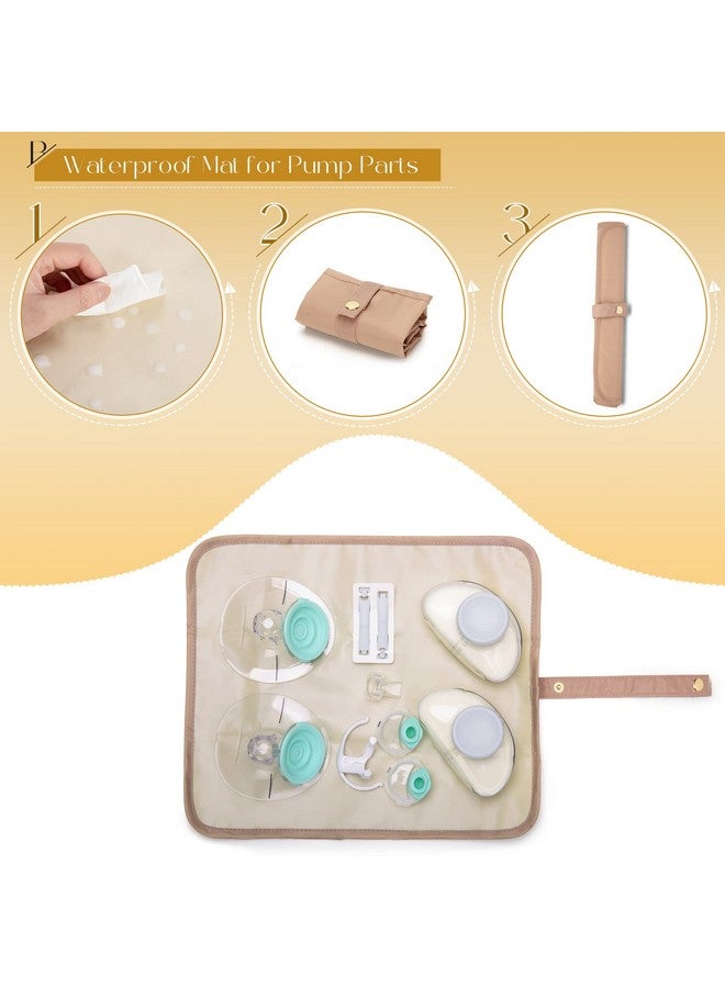 Fasrom Wearable Breast Pump Bag Compatible with Elvie Pumps, Double Layer Pump Carrying Case with Waterproof Mat and Insulated Pockets for Working Moms, Black (Bag Only, Patent Pending) - Image 4