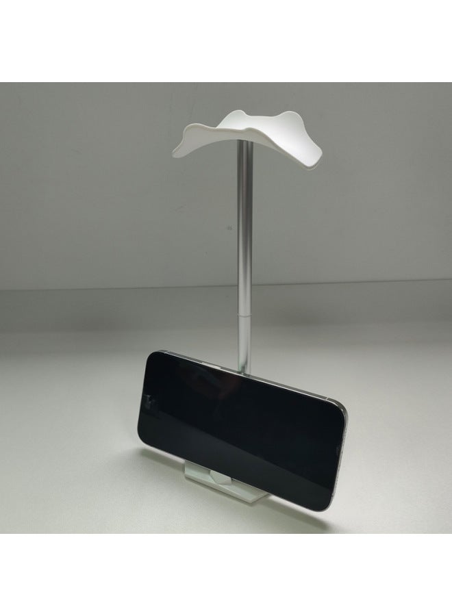 Headset Holder Mobile Phone Holder Aluminum Alloy Headset Holder Headset Wired Bluetooth Headset Holder-Color:Black + Naked Bag - Image 2