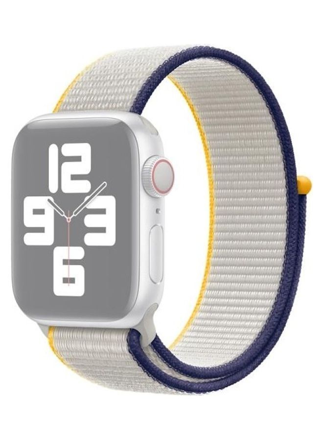 NIBEMINENT Loop Type Sport Replacement Strap Watchband for Apple Watch Series 7/6/SE/5/4/3/2/1 42/44/45mm Sea Salt  - Image 1