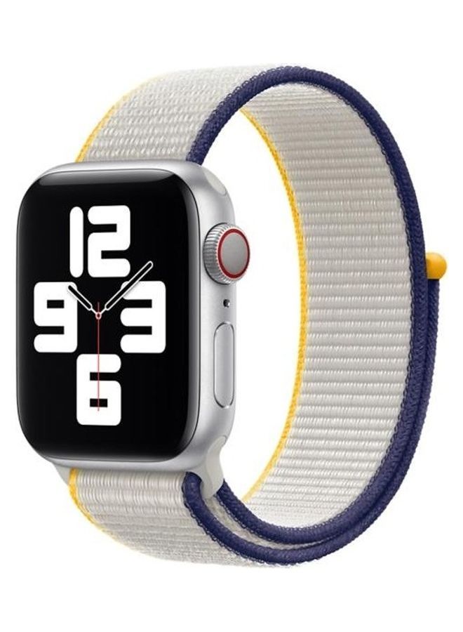 NIBEMINENT Loop Type Sport Replacement Strap Watchband for Apple Watch Series 7/6/SE/5/4/3/2/1 42/44/45mm Sea Salt  - Image 4