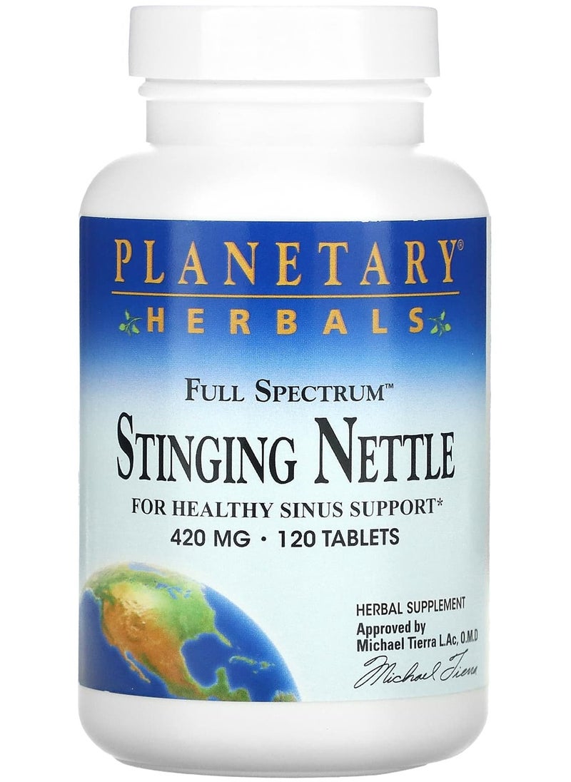 PLANETARY HERBALS Full Spectrum, Stinging Nettle, 420 mg, 120 Tablets 
