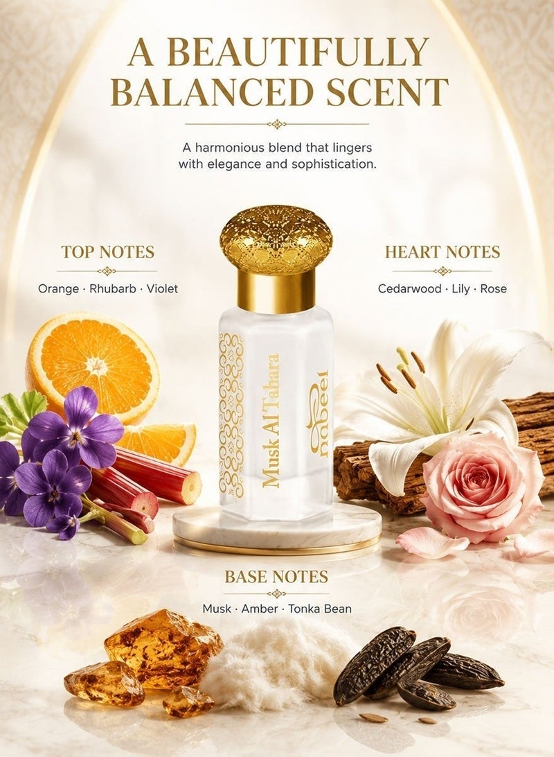 Nabeel Set of 3 Musk Al Tahara 12ML Perfume Oil Long Lasting, Alcohol-Free, Premium Arabian Fragrance - Image 3