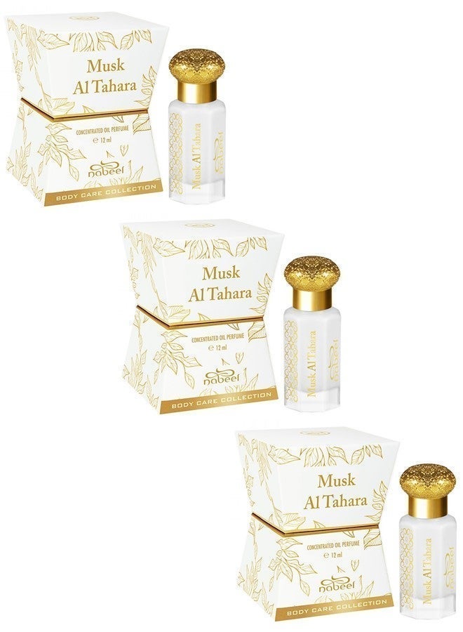 Nabeel Set of 3 Musk Al Tahara 12ML Perfume Oil Long Lasting, Alcohol-Free, Premium Arabian Fragrance - Image 5