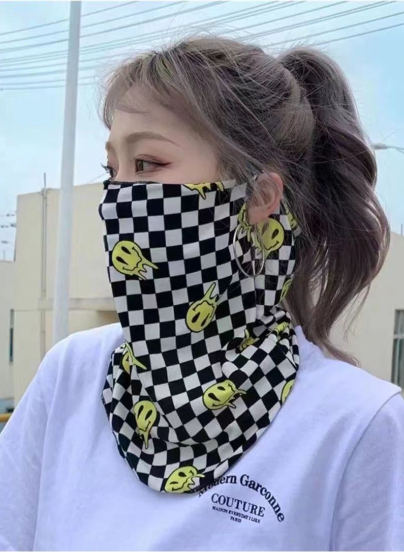 Sun Protection Mask Outdoor Breathable Elastic Face & Neck Coverage Scarf for Women