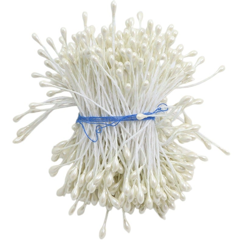 Generic 240pc 3mm Pearl Bead Flower Stamen Simulation Gypsum Floral Craft Supplies 2# Off-white 