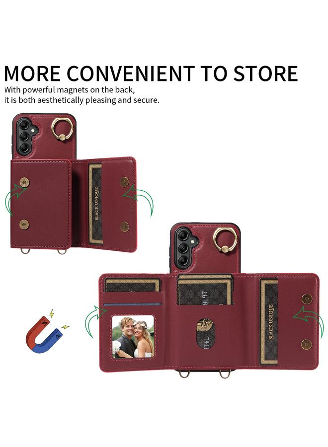 اس-توب جراب لهاتف Samsung Galaxy A15، مزود بمحفظة وحقيبة وحلقات وغطاء جلدي للهاتف - Image 5