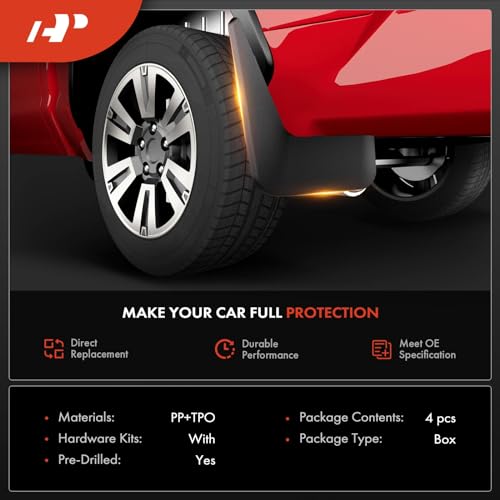 A-Premium مجموعة A-Premium من 4 قطع واقيات الطين مع الأجهزة متوافقة مع لاند روفر L494 رينج روفر سبورت، 2014-2022، SUV، أمامية وخلفية (جانب السائق والراكب) - Image 2