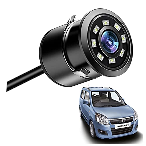Asryd Car Rear Backup Camera, Rear View LED Night Vision Camera Waterproof 170 Degree Wide Angle, Black, Reverse Camera Parking Guide For Maruti Suzuki Wagon R EV (1 LED Camera) - Image 1