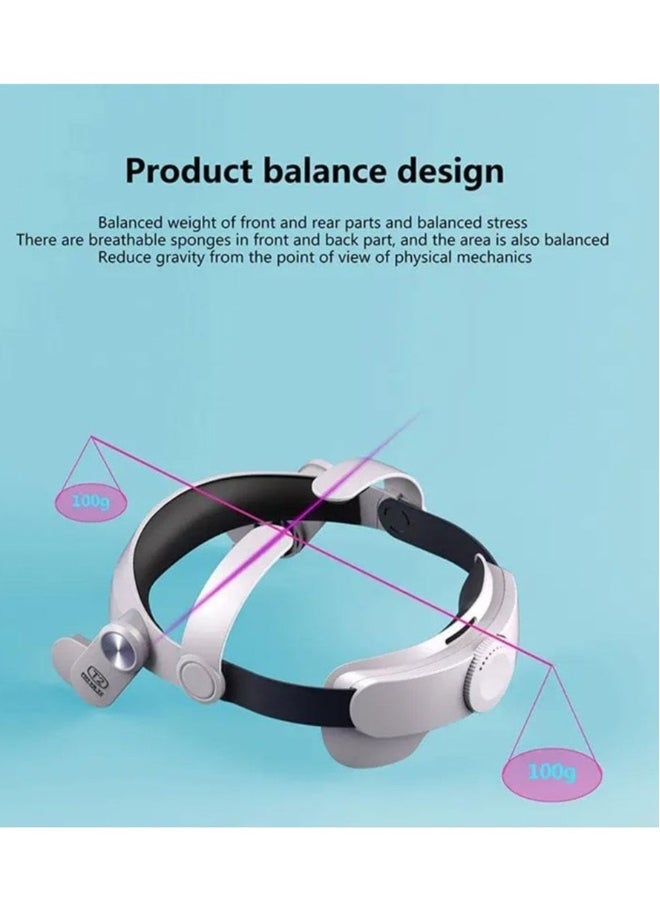 Generic FiiTVR Elite Headset for Oculus Quest 2 Comfortable Replaceable Adjustable Headset VR Accessories  - Image 2