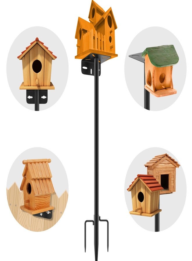 AHRLHR 80 Inch Adjustable Bird Feeder Pole,Bird House Pole Suitable for Feeders & Birdhouse,Weather Station,Heavy-Duty Rustproof Design,Enhance Outdoor Decor & Birdwatching Experience - Image 1