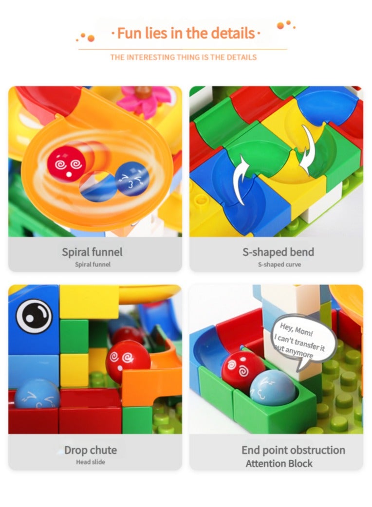 4-6 years old children's enlightenment pressure plastic toys puzzle Variety ball slide large particles building blocks  - Image 3