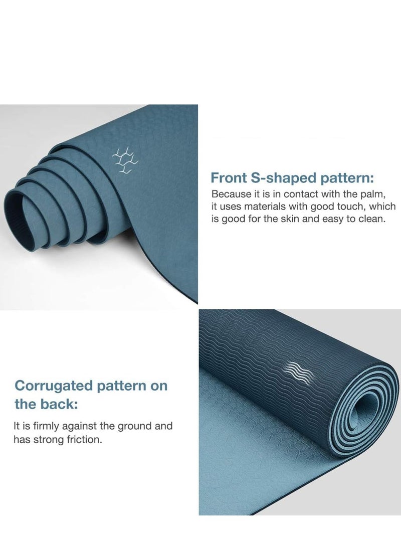 Nariele Yoga Mat, Extra Thick 6MM TPE Fitness Exercise Mat with Carrying Sling  Storage Bag, Workout Mats for Women Men, for Home, Pilates and Floor Exercises - Image 2