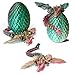 Flavery 3D Printed Dragon in Egg Easter Basket Stuffers Dino Egg with 9 Winged Dragon Inside Cool Fidget Toy Birthday Gift Flexible Desk Pet FigureGreen Fuchsia Gold - Image 2