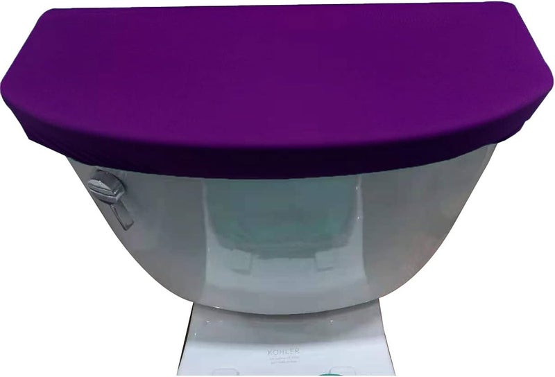 Velvet Toilet Tank Cover Soft and Absorbent, Comfortable Bathroom Toilet Tank Lid to Fit Different Sizes of Toilet Tank Purple