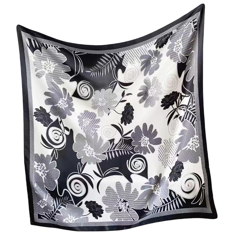 Julunar Silk Like Head Scarf for Women - Satin Large Hair Scarves - 35" Square Silk Hair Wrap for Sleeping with Gift Packed - Image 1