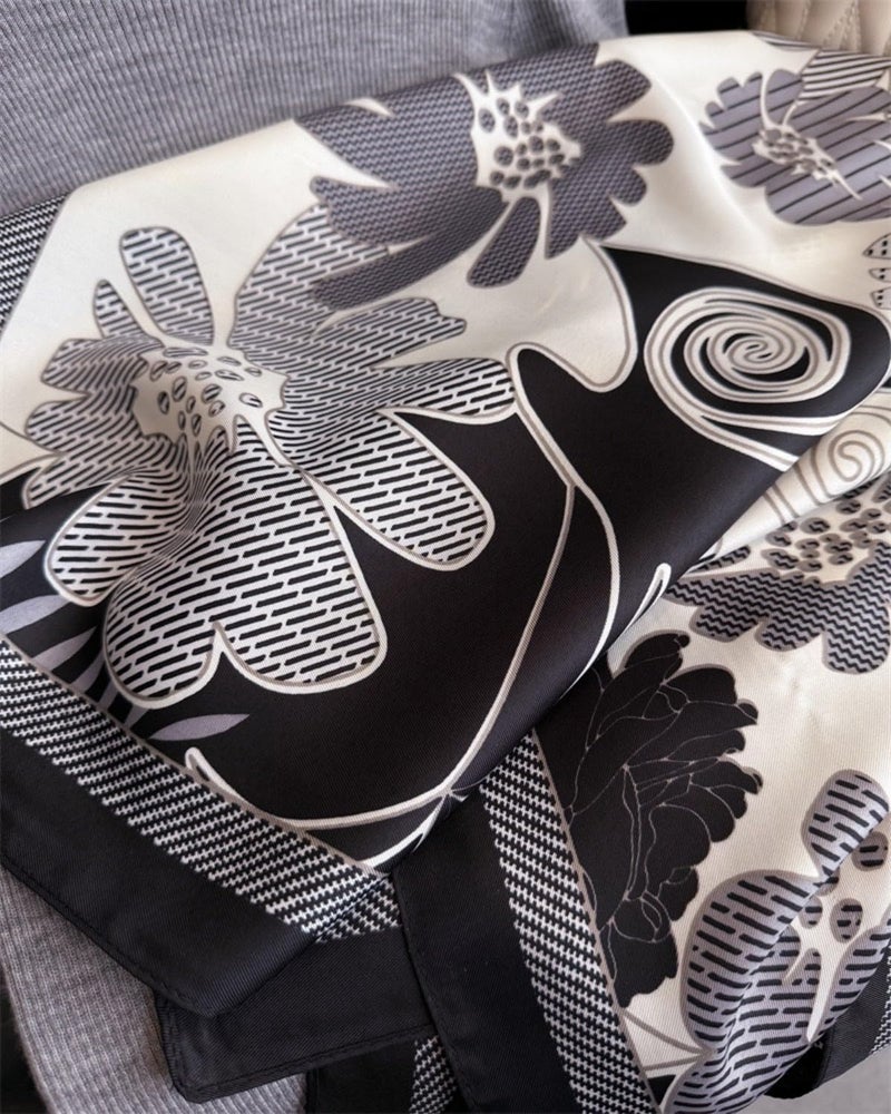 Julunar Silk Like Head Scarf for Women - Satin Large Hair Scarves - 35" Square Silk Hair Wrap for Sleeping with Gift Packed - Image 3