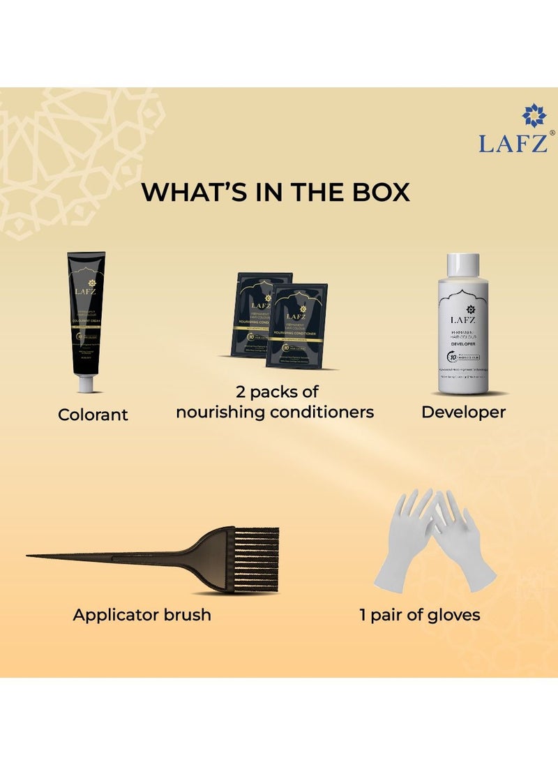 LAFZ - LAFZ Natural Brown 10 min Halal hair color, 100% Grey Coverage, No Ammonia & Water Permeable, Enriched With Argan Oil & Coffee, For Long-Lasting Color And Nourishes Hair From Root To Tip, 40ml - Image 1