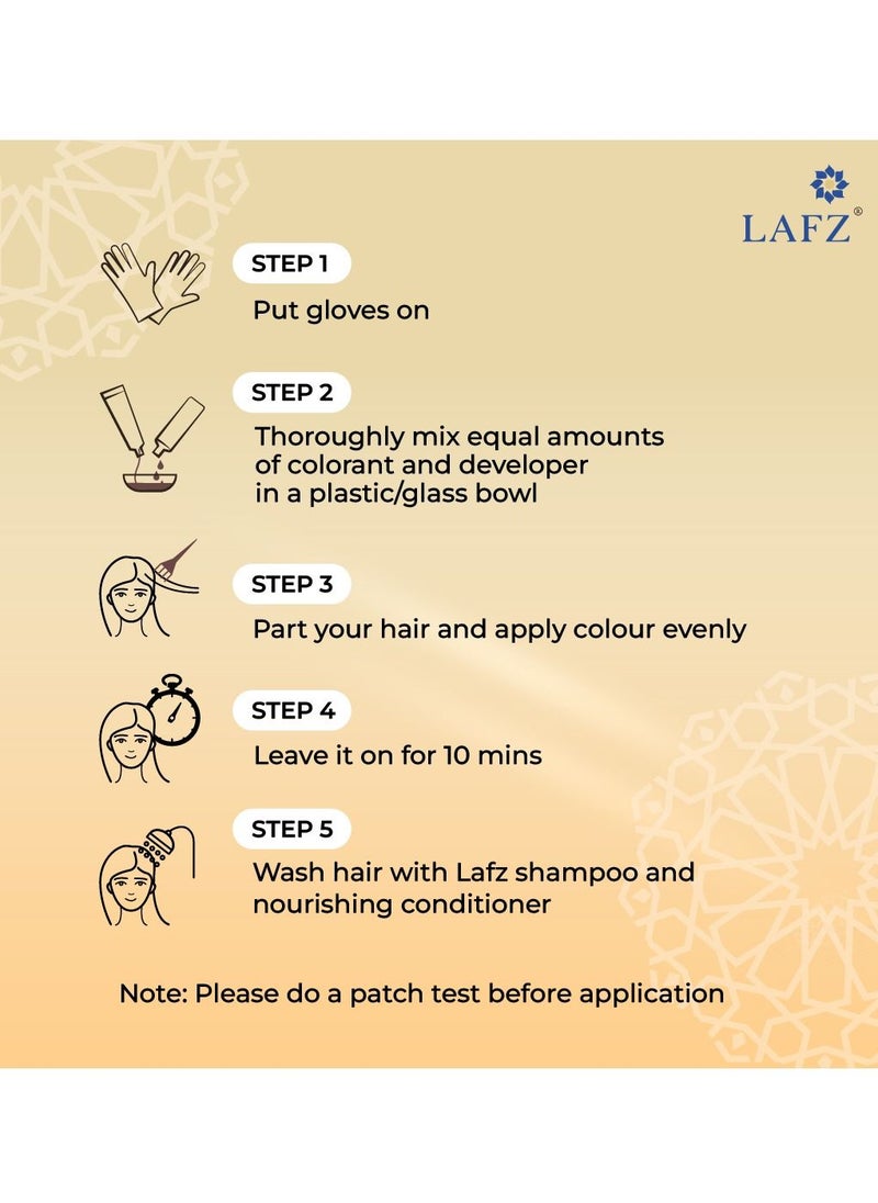 LAFZ - LAFZ Natural Brown 10 min Halal hair color, 100% Grey Coverage, No Ammonia & Water Permeable, Enriched With Argan Oil & Coffee, For Long-Lasting Color And Nourishes Hair From Root To Tip, 40ml - Image 1