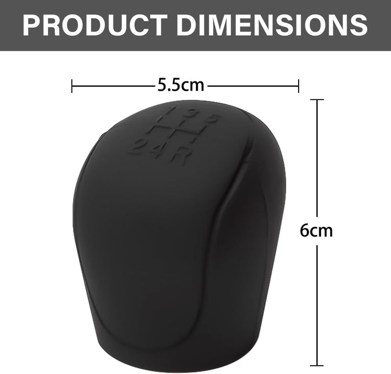 JNNJ Non-Slip Silicone Car Gear Knob Cover - Scratch-Resistant Protection (Black) - Image 2