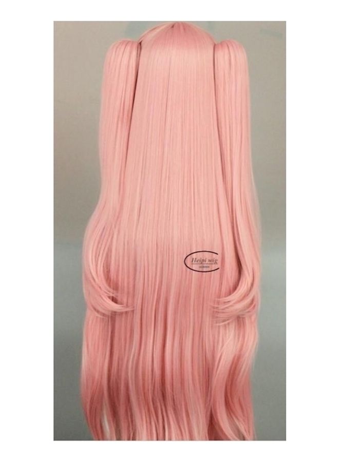 NIBEMINENT Ponytails Anime Cosplay Wigs With Hairnet Pink - Image 3