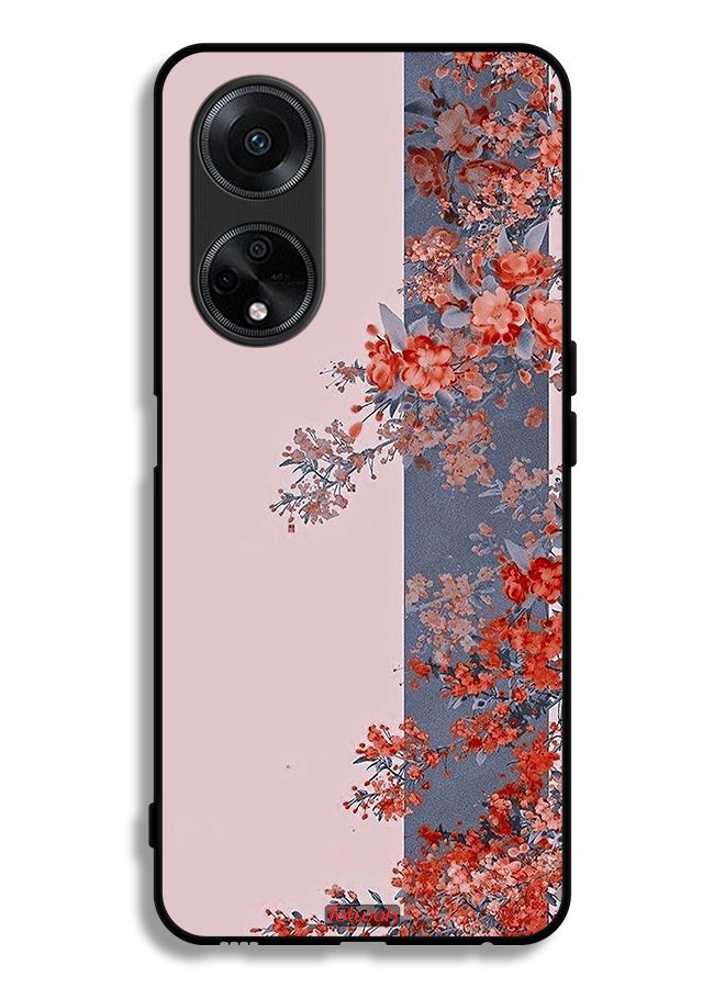 Tolwak Oppo A98 5G Protective Case Cover Tree Leaves And Flowers Art - Image 1